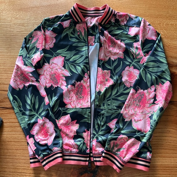 Beyond Yoga Jackets & Blazers - Beyond Yoga Floral Bomber Jacket